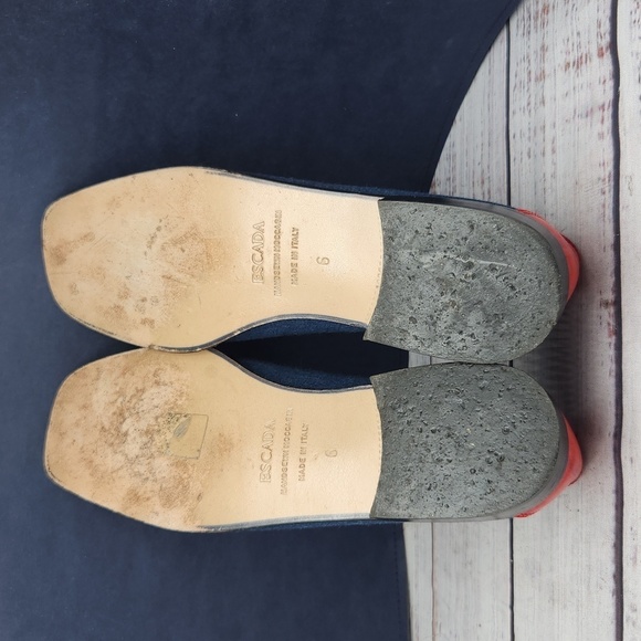 ESCADA | Rare Vintage Denim Moccasin Loafers Size 6 - Picture 9 of 11